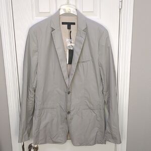 Kenneth Cole New York Men's Light Gray 2 Button Nylon Blazer Jacket, Small